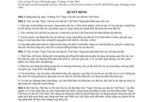 Quyết định 1668/QĐ-TTg Ngày Văn hóa các dân tộc Việt Nam