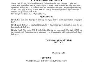 Quyết định 1877/2008/QĐ-UBND chính sách thu hút, sử dụng trí thức