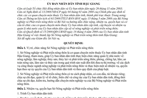 Quyết định 50/2008/QĐ-UBND chức năng, nhiệm vụ, quyền hạn cơ cấu tổ chức bộ máy Sở Nông nghiệp Phát triển nông thôn