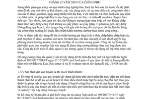 Chỉ thị 20/2008/CT-UBND quản lý xử lý vi phạm trật tự xây dựng đô thị Bình Phước