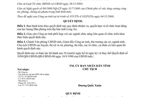 Quyết định 58/2008/QĐ-UBND nhiệm vụ quyền hạn lực lượng Dân phòng Long An