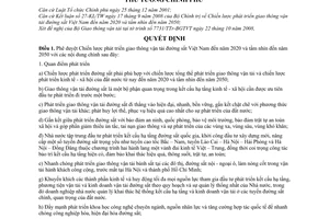 Quyết định 1686/QĐ-TTg phê duyệt Chiến lược phát triển giao thông vận tải đường sắt Việt Nam đến năm 2020 và tầm nhìn đến năm 2050