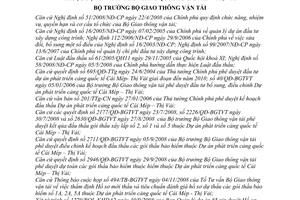 Quyết định 3535/QĐ-BGTVT duyệt hồ sơ mời thầu các gói thầu bảo hiểm công trình 1A, 2A, 5A thuộc dự án phát triển Cảng quốc tế Cái Mép - Thị Vải