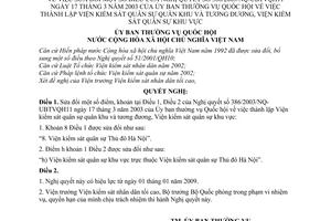 Nghị quyết 708/2008/UBTVQH12 thành lập Viện kiểm sát quân sự quân khu và tương đương, Viện kiểm sát quân sự khu vực