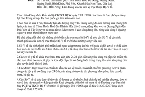 Công điện 8086/CĐ-BYT chủ động đối phó diễn biến xấu mưa lũ