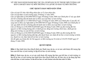 Quyết định 1843/QĐ-UBND  cam kết bảo vệ môi trường lập đề án bảo vệ môi trường