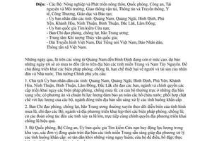 Công điện 2074/CĐ-TTg chủ động triển khai biện pháp phòng chống lũ hạn chế thiệt hại người tài sản nhân dân Nhà nước