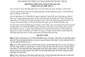 Nghị quyết 23/NQ-HĐND bãi bỏ NQ phê chuẩn cơ cấu cơ quan chuyên môn Tuyên Quang