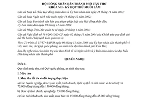 Nghị quyết 18/2008/NQ-HĐND quy định mức thu chi quỹ quốc phòng an ninh