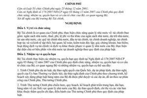 Nghị định 118/2008/NĐ-CP chức năng, nhiệm vụ, quyền hạn cơ cấu tổ chức của Bộ Tài chính