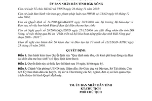 Quyết định 35/2008/QĐ-UBND kinh phí hoạt động của Ban đại diện cha mẹ học sinh Đắk Nông