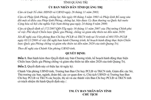 Quyết định 38/2008/QĐ-UBND thực hiện phòng chống giảm nhẹ thiên tai Quảng Trị