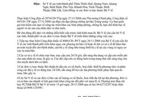 Công điện 8113/CĐ-BYT chủ động đối phó diễn biến xấu trước tình hình mưa lũ