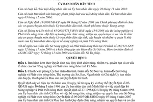 Quyết định số 30/2008/QĐ-UBND chức năng nhiệm vụ quyền hạn cơ cấu Sở Nông nghiệp Cà Mau