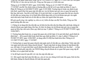 Công văn  6180/TCHQ-KTTT vướng mắc  công tác kế toán khi thực hiện TT 40/2008/TT-BTC