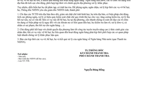 Công văn  10575/NHNN-TTR theo dõi xử lý hụi họ có liên quan đến Ngân hàng