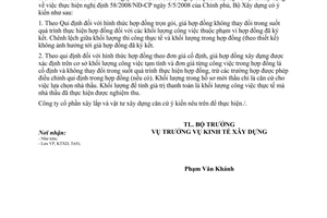 Công văn  312/BXD-KTXD Thực hiện NĐ 58/2008/NĐ-CP