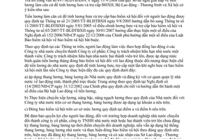 Công văn  4643/LĐTBXH-BHXH Tiền lương làm căn cứ để tính lương hưu và trợ cấp BHXH