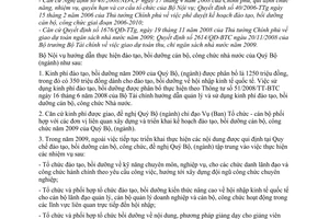 Công văn 3840/BNV-ĐT Hướng dẫn thực hiện đào tạo, bồi dưỡng cán bộ, công chức  2009