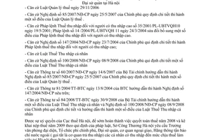 Công văn 1573/SCT-TT hướng dẫn kê khai thuế và quyết toán thuế TNCN năm 2008
