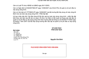 Công văn 2704/2008/UBND-XD công bố Bộ đơn giá dự toán xây dựng công trình