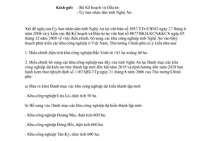 Công văn 2244/TTg-KTN 2008 điều chỉnh khu công nghiệp Nghệ An vào phát triển Khu công nghiệp Việt Nam