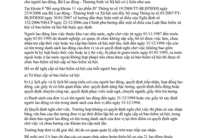 Công văn  4878/LĐTBXH-BHXH Thực hiện chế độ BHXH