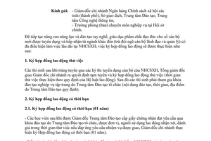 Công văn 3719/NHCS-TCCB 2008 ký hợp đồng lao động cán bộ mới tiếp nhận từ ngành khác Ngân hàng Chính sách xã hội