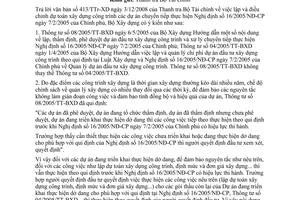 Công văn 352/BXD-KTXD Lập và điều chỉnh dự toán xây dựng công trình các dự án chuyển tiếp thực hiện NĐ 16/2005/NĐ-CP