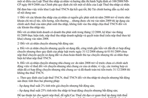 Công văn 16181/BTC-TCT Chính sách thuế TNCN