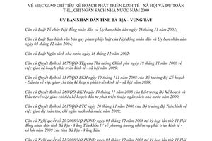 Quyết định 74/2008/QĐ-UBND kế hoạch phát triển kinh tế xã hội dự toán ngân Bà Rịa