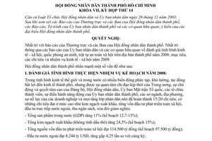 Nghị quyết 06/2008/NQ-HĐND nhiệm vụ kinh tế - xã hội năm 2009