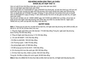 Nghị quyết 129/2008/NQ-HĐND dự toán thu ngân sách nhà nước phân bổ dự toán thu, chi ngân sách địa phương năm 2009