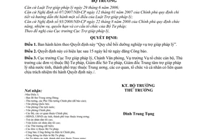 Quyết định 07/2008/QĐ-BTP Quy chế bồi dưỡng nghiệp vụ trợ giúp pháp lý