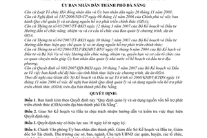 Quyết định 53/2008/QĐ-UBND quản lý và sử dụng nguồn vốn hỗ trợ phát triển