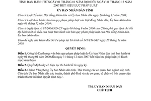 Quyết định 2869/QĐ-UBND 2008 Công bố Danh mục văn bản quy phạm Thừa Thiên Huế hết hiệu lực