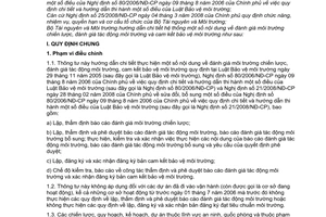 Thông tư 05/2008/TT-BTNMT hướng dẫn đánh giá chiến lược tác động môi trường cam kết bảo vệ