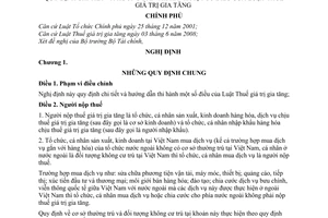 Nghị định 123/2008/NĐ-CP hướng dẫn Luật Thuế giá trị gia tăng