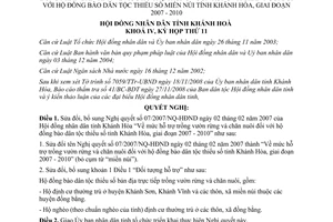 Nghị quyết 24/2008/NQ-HĐND bổ sung Nghị quyết 07/2007/NQ-HĐND