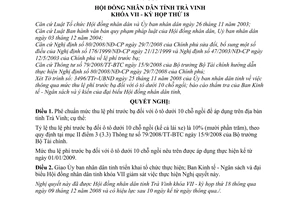 Nghị quyết 18/2008/NQ-HĐND phê chuẩn mức thu lệ phí trước bạ ô tô dưới 10 chỗ