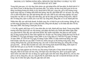 Chỉ thị 35/2008/CT-TTg tăng cường thực hiện giải pháp thúc đẩy sản xuất kinh doanh lưu thông hàng hóa bình ổn thị trường phục vụ Tết Kỷ sửu 2009