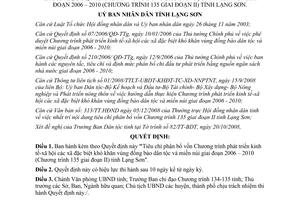 Quyết định 32/2008/QĐ-UBND vốn phát triển kinh tế xã hội xã miền núi Lạng Sơn