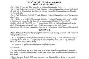 Nghị quyết 26/2008/NQ-HĐND Đề án xây dựng mạng lưới nhân viên khuyến nông