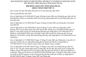 Nghị quyết 18/2008/NQ-HĐND sửa đổi bồi thường hỗ trợ tái định cư Ninh Thuận