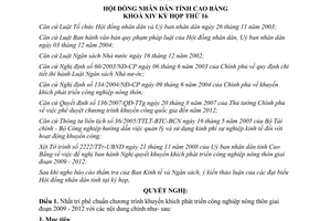 Nghị quyết 31/2008/NQ-HĐND khuyến khích phát triển công nghiệp nông thôn