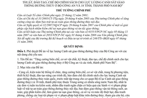 Quyết định 1799/QĐ-TTg phê duyệt đề án “tăng cường biên chế, cơ sở vật chất, kỹ thuật, đào tạo, chế độ chính sách cho lực lượng cảnh sát gi