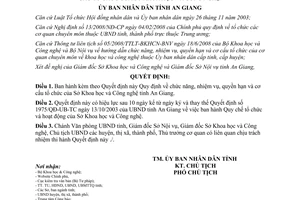 Quyết định 44/2008/QĐ-UBND cơ cấu tổ chức của Sở Khoa học và Công nghệ