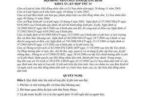 Nghị quyết 96/2008/NQ-HĐND mức thu phí lệ phí mới