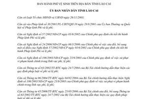 Quyết định 63/2008/QĐ-UBND phí vệ sinh trên địa bàn tỉnh Lào Cai
