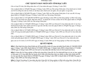 Quyết định 2405/QĐ-UBND năm 2008 Kế hoạch điều chỉnh một phần Quyết định 1540